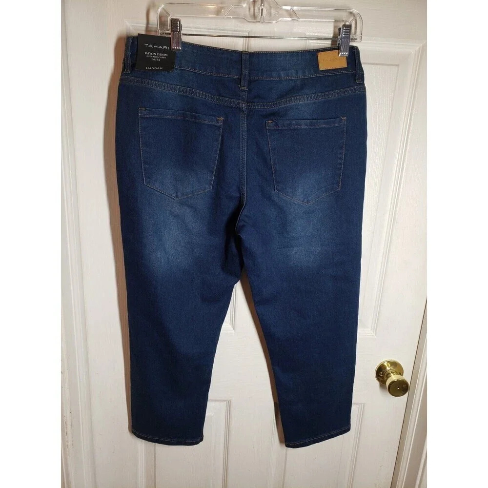 Tahari Women's Hannah Mid Rise Capri size 14/32 NWT